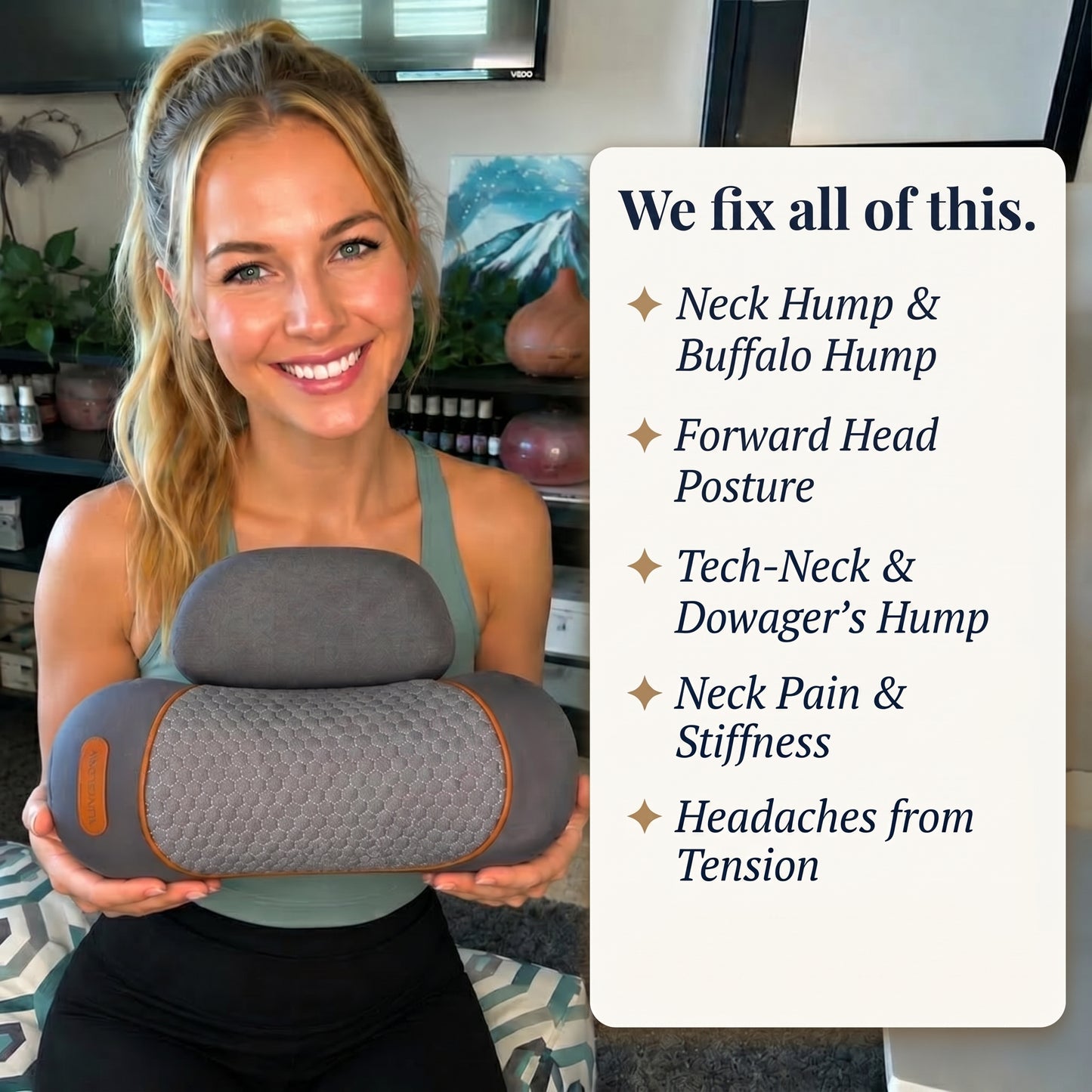 Nuvellery™ Pillow: Smooth Your Neck Hump in 30 Minutes a Day
